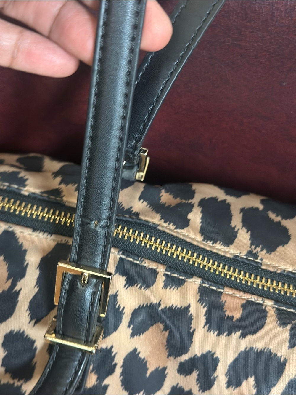 kate spade Leopard-Print Tote in Tan and Black - Picture 7 of 11